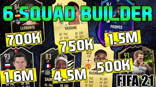 FIFA 21 SQUAD BUILDER 500K 700K 750K 15M 16M 45M HYBRID SQUAD BUILDER FUT CHAMPIONS TEAM [upl. by Eelana]