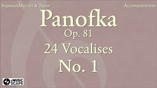 Panofka Op81 24 Vocalises No1 Soprano Mezzo amp Tenor [upl. by Idelle]