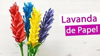 Lavanda de papel  Flores de papiroflexia rápidas y decorativas [upl. by Latrena]