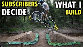 Building a New Gap Jump and Berm on our Backyard MTB Trail  Choose Your Own Trail Part 3 [upl. by Icul793]