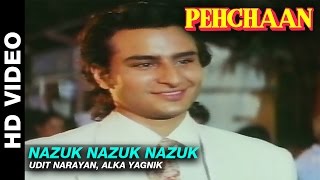 Nazuk Nazuk Nazuk  Pehchaan  Udit Narayan Alka Yagnik  Saif Ali Khan amp Madhoo [upl. by Noremmac]