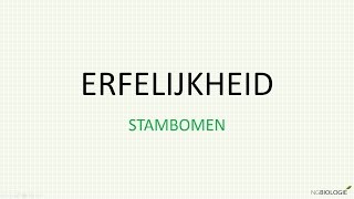 Erfelijkheid  stambomen [upl. by Yelsek610]