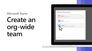 How to create an orgwide team in Microsoft Teams [upl. by Anitap]