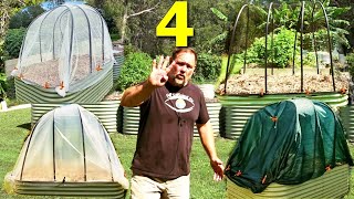 4 Cheap amp EASY to Make Raised Garden Bed COVERS [upl. by Lehcer628]