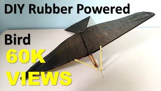 How To Make Ornithopter  Rubber Band Powered Bird Ornithopter [upl. by Aneeb]