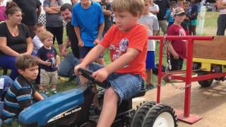 Kiddee pedal tractor pull at the Blandford Fair [upl. by Nivan]