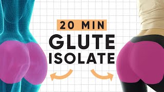 20 Minute Natural Glute Enhancing Isolate Workout  Athome butt lifting exercises [upl. by Rance480]