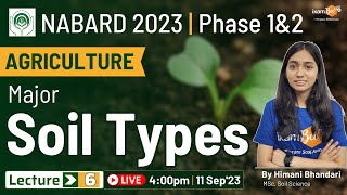 NABARD 2023  Major Soil Types  Agriculture  By Himani Mam [upl. by Innattirb52]