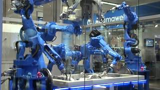 YASKAWA  7 robots  45 axis system [upl. by Kristie]