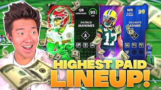 HIGHEST PAID NFL PLAYERS Lineup Madden 22 [upl. by Roban]