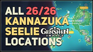 All 26 Kannazuka Seelie Locations Genshin Impact [upl. by Rab303]