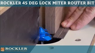 Rockler 45degree Lock Miter Router Bit [upl. by Waldron]