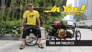 RECUMBENT TRIKE and TRAILER 20  JAYOE WORLD TOUR [upl. by Aima]