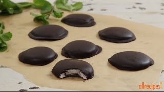 How to Make Chocolate Covered Peppermint Patties  Candy Recipes  Allrecipescom [upl. by Oynotna]