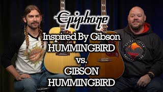 Epiphone Inspired By Gibson Hummingbird vs Gibson Hummingbird [upl. by Nyleahs]