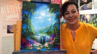 ACRYLIC PAINTING TUTORIAL  FANTASY LANDSCAPE  STEP BY STEP [upl. by Roede]