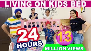 Challenge  Living On Kids Bed  24 Hours  Ramneek Singh 1313 RS1313Vlogs RS1313Shorts [upl. by Yves]