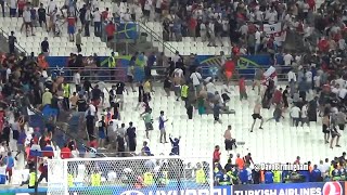 RUSSIAN HOOLIGANS ATTACK England fans targeted in Marseille [upl. by Proctor505]