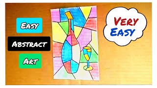 Easy Cubism Art  Abstract Art [upl. by Clarette]