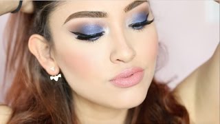 MAQUILLAJE ELEGANTE EN TONOS AZULES  PARA FIESTA [upl. by Levania394]