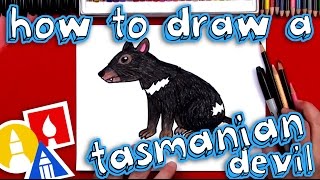 How To Draw A Realistic Tasmanian Devil [upl. by Hnaht]