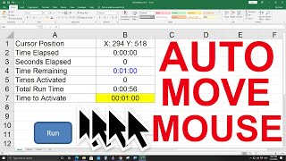 Mouse Mover  I made the mouse cursor move automatically with Excel No more AFK [upl. by Nadda106]