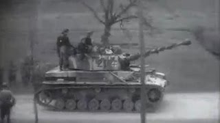 German 11th Panzer Division Drives in to Surrender at End of WW2 [upl. by Kelda852]