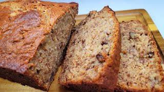 SUPER MOIST BANANA BREAD recipe [upl. by Llebasi]