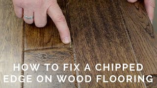 HOW TO FIX A CHIPPED WOOD FLOOR  DIY Wood Floor Edge Chip Repair [upl. by Farand1]