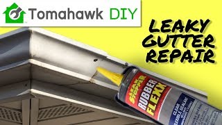 Repair Leaky Gutter  Quick and Easy [upl. by Alderson650]