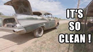 WE DRAG AN ABANDONED 57 CHEVY HOME [upl. by Iago]