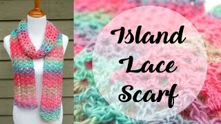 How To Crochet the Island Lace Scarf Episode 304 [upl. by Arihsaj433]