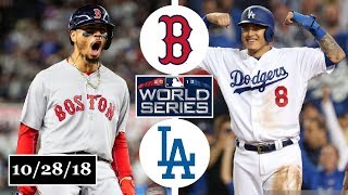 Boston Red Sox vs Los Angeles Dodgers Highlights  World Series Game 5  October 28 2018 [upl. by Yramanna]