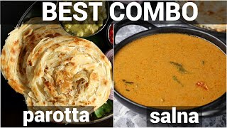 parotta salna recipe combo for lunch amp dinner  malabar parotta recipe with empty salna [upl. by Adnawahs]