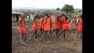 Kenya Masai tribe singing and dancing [upl. by Nerraj371]