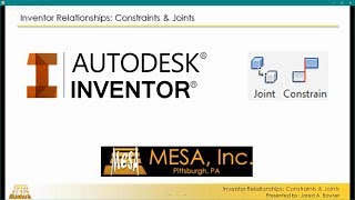 Inventor Relationships Constraints vs Joints [upl. by Htaeh769]