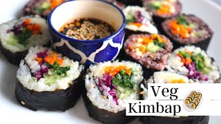 How to make Gimbap aka Kimbap  Veg Kimbap Korean Recipe in Hindi  Veg Korean Sushi [upl. by Larissa]