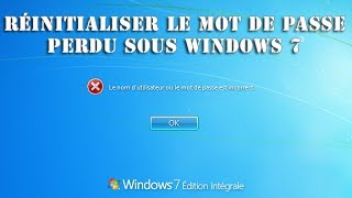 Réinitialiser le mot de passe Windows 7 perdu via clé usb ou cdrom [upl. by Anifur]