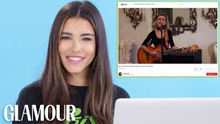 Madison Beer Watches Fan Covers On YouTube  You Sang My Song  Glamour [upl. by Oj]