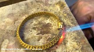 Making Traditional 24k Gold Bangles Indian Jewelry  Gold Jewelry Making  How it’s made  4K Video [upl. by Richard]