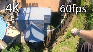 Finnegans Flyer front facing onride 4K POV 60fps Busch Gardens Williamsburg [upl. by Neema]