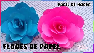 Flores de papel Facil de hacer [upl. by Asert]